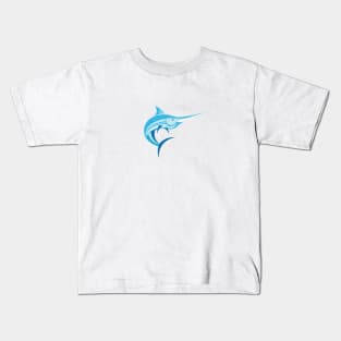 Blue Marlin Swordfish Logo Kids T-Shirt